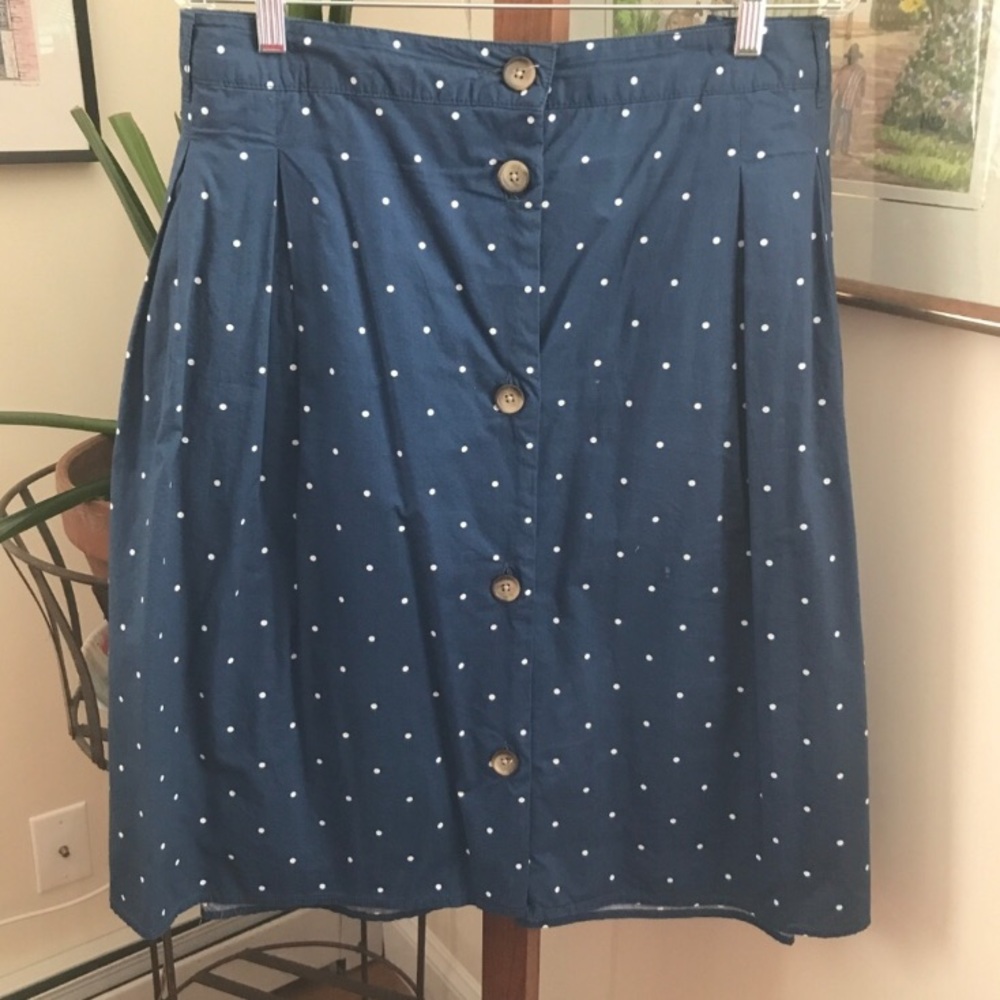 Land’s End polka dot button up skirt 26/28 3x